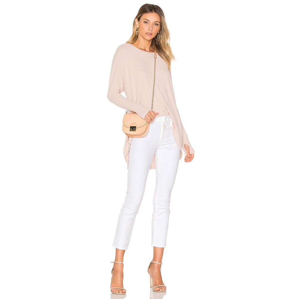 Mother The Looker Crop in Glass Slipper Jeans Women 25 White Slim Fit USA NWOT - Picture 5 of 14
